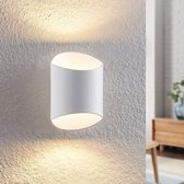 Arcchio - LED wandlamp - 1licht - aluminium, ijzer - H: 17 cm - wit - Inclusief lichtbron