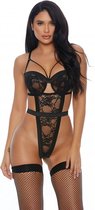 Right Lace Right Time Teddy - Black - Maat M