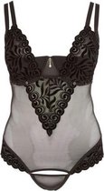 Transparante Stringbody - Zwart - 95 F