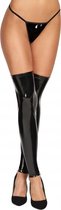 ILO Vinyl Zipper Stockings - Black - Maat S/M