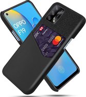 Oppo A74 4G Hoesje met Kaartsleuf Back Cover Zwart