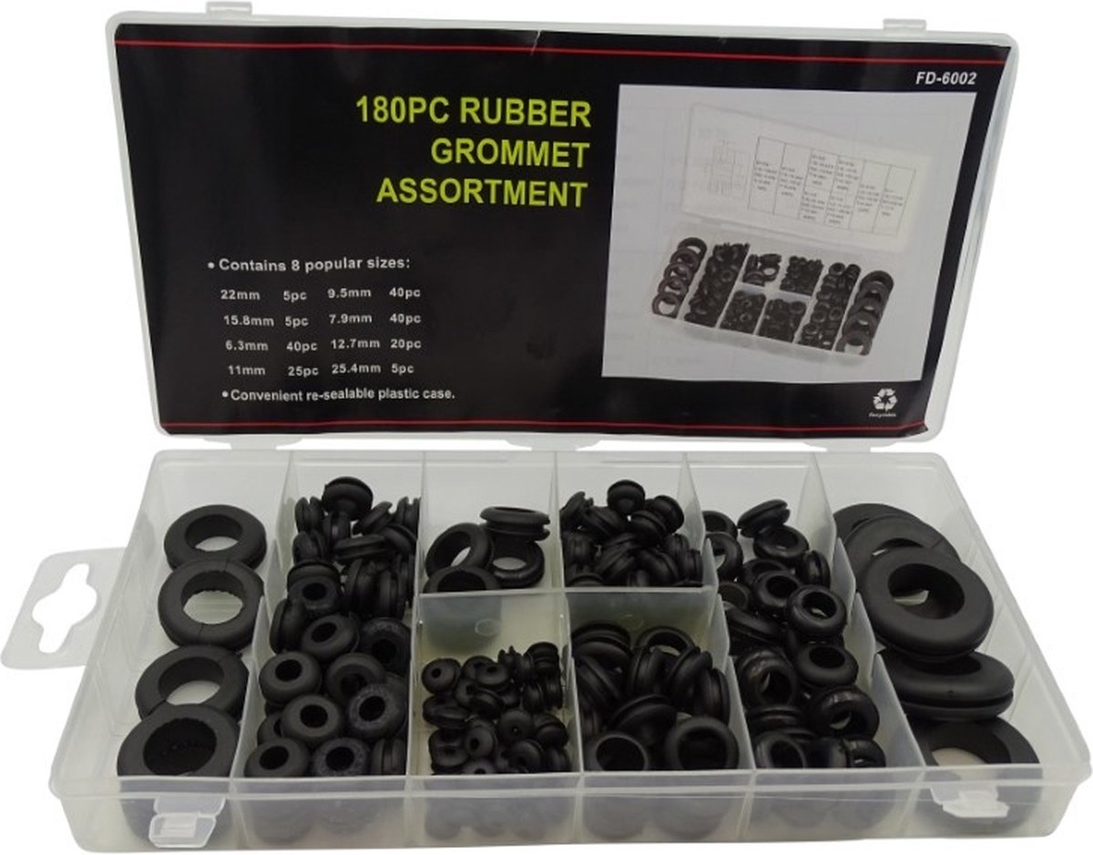 Assortimentsdoosje Rubber Tulles 180 Dlg.