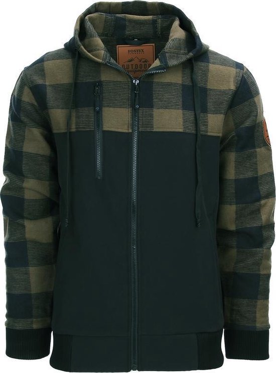 Fostex Garments - Lumbershell Jacket (kleur: Zwart/Olive / maat: S)