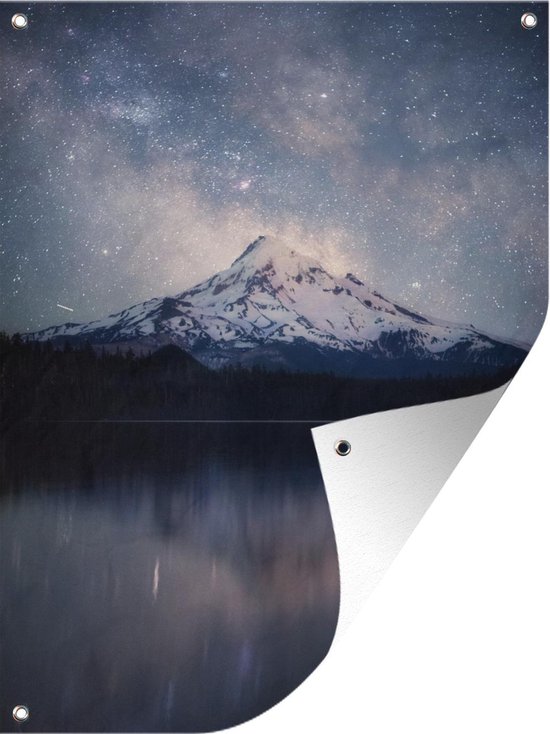 Muurdecoratie buiten Mount Hood Noord-Amerika - 120x160 cm - Tuindoek - Buitenposter