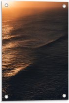 Tuinposter – Zee tijdens Zonsondergang - 40x60cm Foto op Tuinposter  (wanddecoratie voor buiten en binnen)
