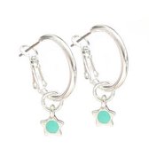 Oorbellen turquoise star silver