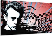 Peinture | Peinture sur toile Pop Art | Noir, blanc, bleu | 120x70cm 1Hatch | Tirage photo sur toile
