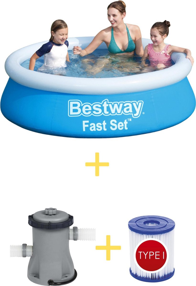 Bestway Zwembad - Fast Set - 183 x 51 cm - Inclusief Filterpomp & Filter