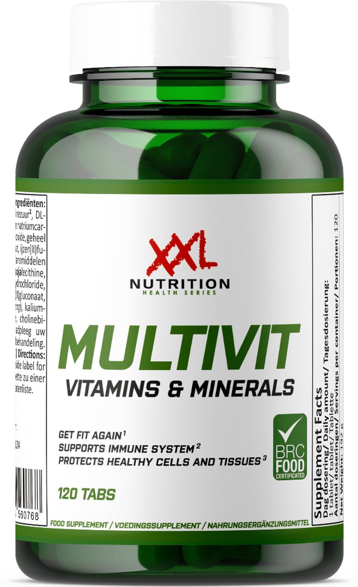 Goedkoopste XXL Nutrition - Multivit - Multivitamine Tabletten - Vitamines & Mineralen Supplement - 120 Tabletten