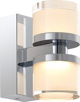 Arcchio - Wandlamp - 2 lichts - acryl, aluminium, ijzer - H: 12.6 cm - gesatineerd wit, chroom - Inclusief lichtbronnen