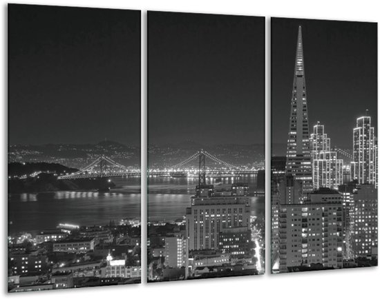 Peinture sur toile Ville | Gris, noir, blanc | 120x80cm 3 Liège