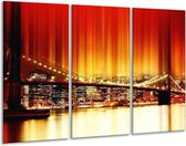 Pont de peinture sur toile | Rouge, jaune, noir | 120x80cm 3 Liège