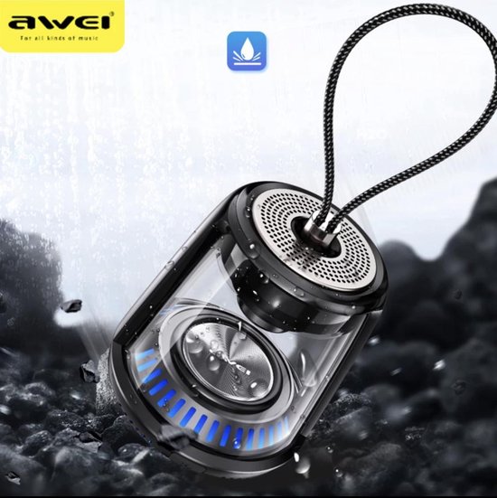 Awei Y666 Draagbare Tws Bluetooth 5.0 Stereo Speaker Waterdichte Draadloze Mini Luidspreker Box Portable Voor Outdoor Camping Reizen van Awei — afbeelding 4