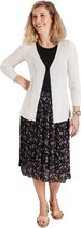 Dames rok plisse bladeren print zwart kort | Maat Onze size, XS-XL
