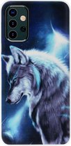 - ADEL Siliconen Back Cover Softcase Hoesje Geschikt voor Samsung Galaxy A32 - Wolf