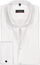 ETERNA modern fit overhemd - dubbele manchet - niet doorschijnend twill heren overhemd - wit - Strijkvrij - Boordmaat: 41