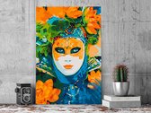 Doe-het-zelf op canvas schilderen - Venetian Mask-40x60