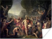 Poster Leonidas bij Thermopylae - Schilderij van Jacques-Louis David - 40x30 cm