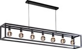 Highlight Hanglamp Fragola 7 lichts - L170 cm B25 cm – zwart