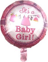 Baby girl ballon, geboorte 40cm leeg