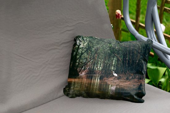 Coussins d'extérieur - Jardin - Héron dans la forêt de mangrove - 50x30 cm