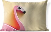 Buitenkussens - Tuin - Flamingo met groot oog - 60x40 cm