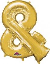 PARTYDECO - Goudkleurig + symbool ballon - Decoratie > Ballonnen