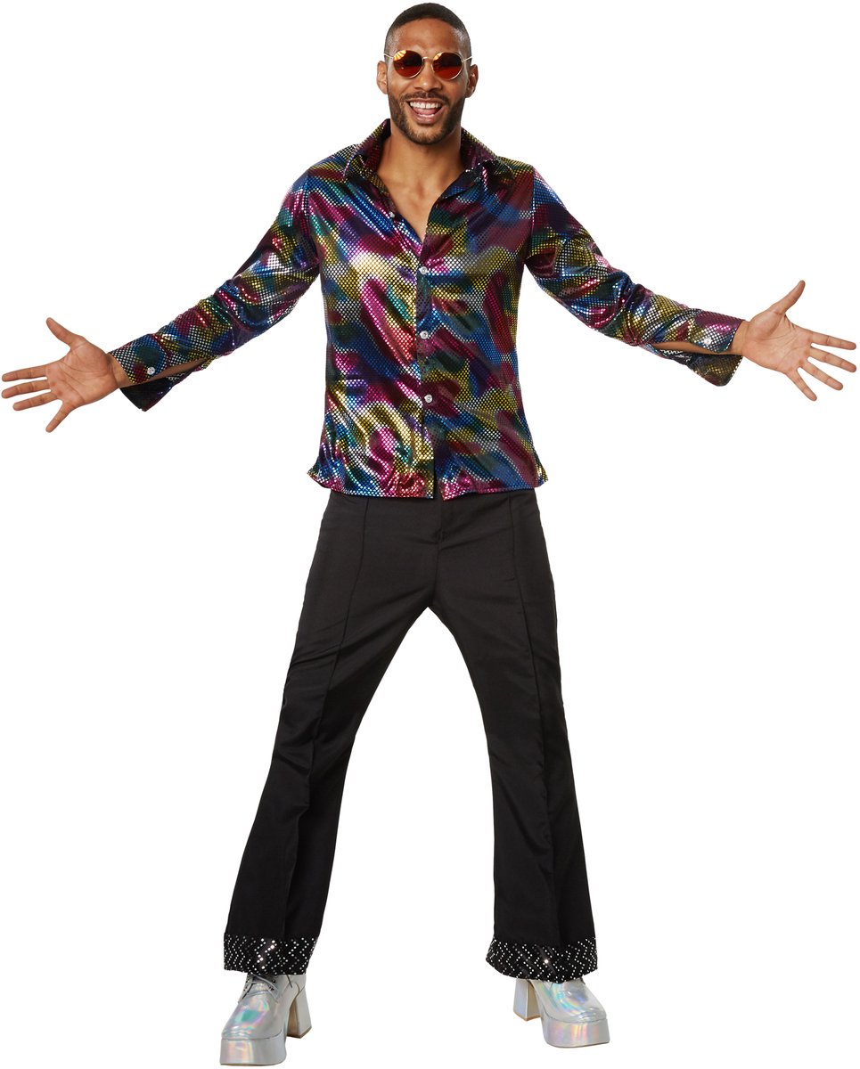 dressforfun Hippie-Kostüm Herrenkostüm Disco King, Zweiteiliges Kostüm im Disco-Outfit, Hippie dressforfun Hippie-Kostüm Herrenkostüm Disco King, Zweiteiliges Kostüm im Disco-Outfit, Hippie