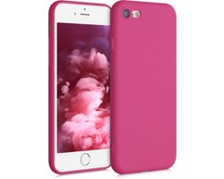 kwmobile telefoonhoesje geschikt voor Apple iPhone SE (2022) / iPhone SE (2020) / iPhone 8 / iPhone 7 - Hoesje voor smartphone - Precisie camera uitsnede - In mat poederroze