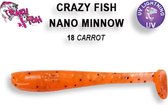 Crazy Fish Nano Minnow - 4 cm - 18 - carrot