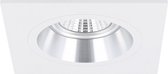 Milano - Inbouwspot Wit/Aluminium Vierkant - Verdiept - 1 Lichtpunt - 93x93mm