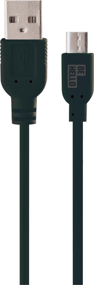 BeHello Micro-USB Oplaadkabel (1.2m) Zwart