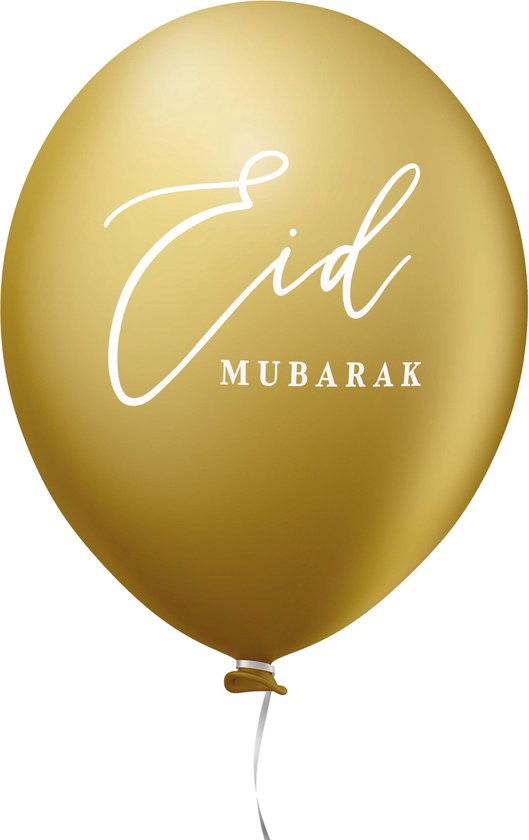 Ramadan decoratie: Eid Mubarak Ballonnen goud