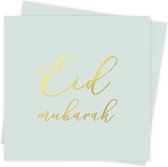 Ramadan decoratie: Eid mubarak servetten Bloemen