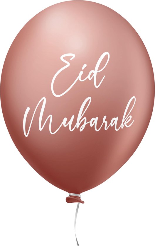 Ramadan decoratie: Eid mubarak ballonnen Rose gold