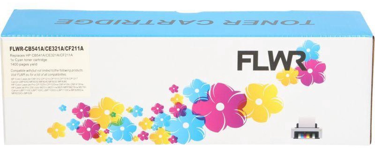 FLWR - Toner / 128 / Cyaan - Geschikt voor HP