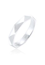 Elli Ring Hexagon Geo Minimal glänzend brushed 925 Silber