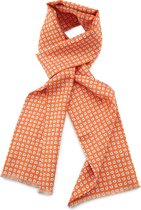 We Love Ties - Herensjaal Paisley Droplets oranje - oranje / wit / blauw