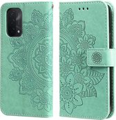 Bookcase Mobigear Mandala pour OPPO A54 5G / A74 5G - Turquoise