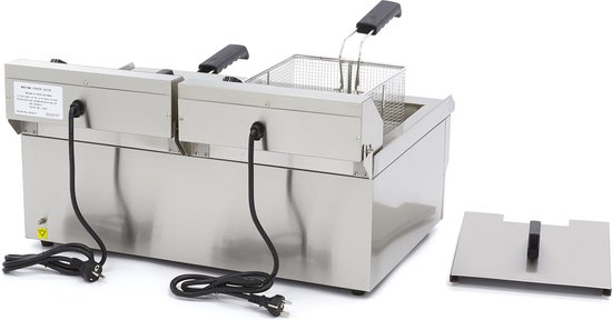 Frituurpan met frituurmand 18 x 15 cm - 3.6L - RVS roestvrijstaal
