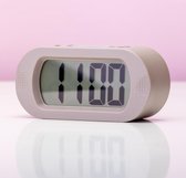 Alarm clock Gummy rubberized warm grey