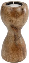 Medina Theelichthouder "Diabolo" 7,5X7,5X15 Cm Naturel Hout