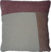 Medina Kussen Patchwork 45 X 45 Cm Textiel Grijs/Rood