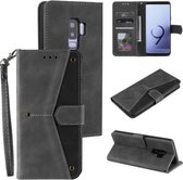 Voor Xiaomi Redmi Note 8 Pro Stiksels Kalf Textuur Horizontale Flip Lederen Case met Houder & Kaartsleuven & Portemonnee (Grijs)
