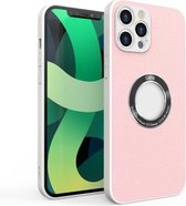 PU + PC + TPU mobiele telefoon beschermhoes voor iPhone 12 (roze)