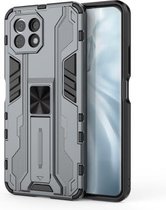 Voor Geschikt voor Xiaomi Mi 11 Lite Supersonic PC + TPU schokbestendige beschermhoes met houder (grijs)
