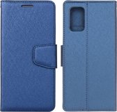 Voor Xiaomi Mi 10T 5G / 10T Pro 5G zijdetextuur horizontaal flip lederen hoesje met houder & kaartsleuven & portemonnee & fotolijst (blauw)