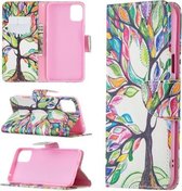 Voor LG K42 Gekleurde tekening patroon Horizontale flip lederen tas met houder & kaartsleuven & portemonnee (Life Tree)