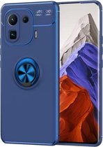 Voor Geschikt voor Xiaomi Mi 11 Pro metalen ringhouder 360 graden roterende TPU-hoes (blauw + blauw)