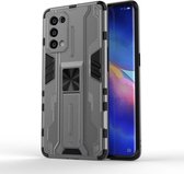 Voor OPPO Reno5 Pro 5G Supersonic PC + TPU schokbestendige beschermhoes met houder (grijs)